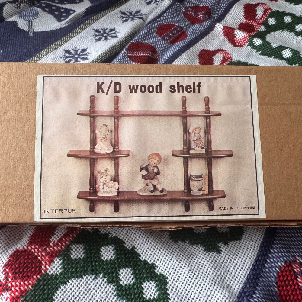 Vintage Interpur K/D Wooden Shelf NIB